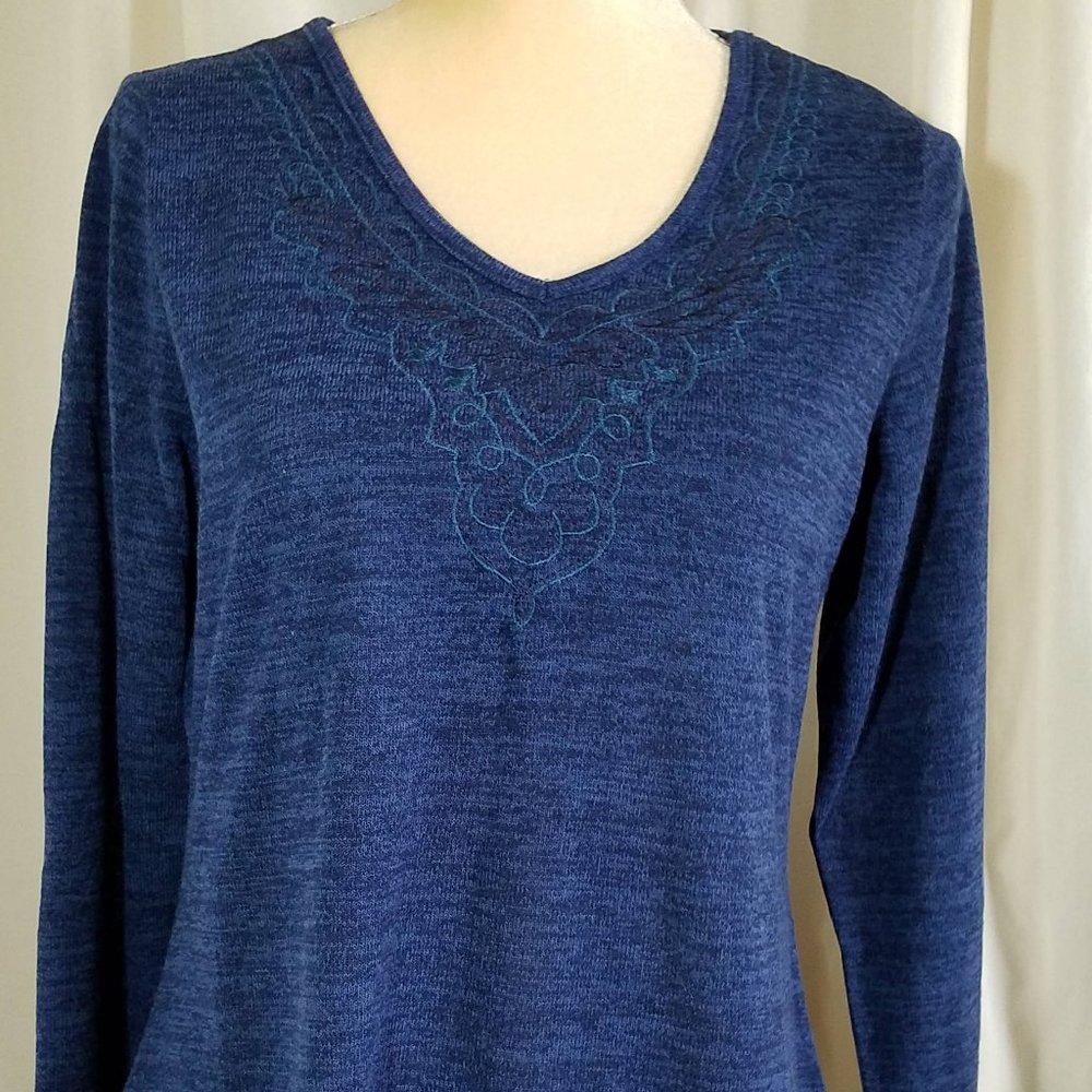 Karen Brooks Ladies Pullover Sweater, Blue, Medium